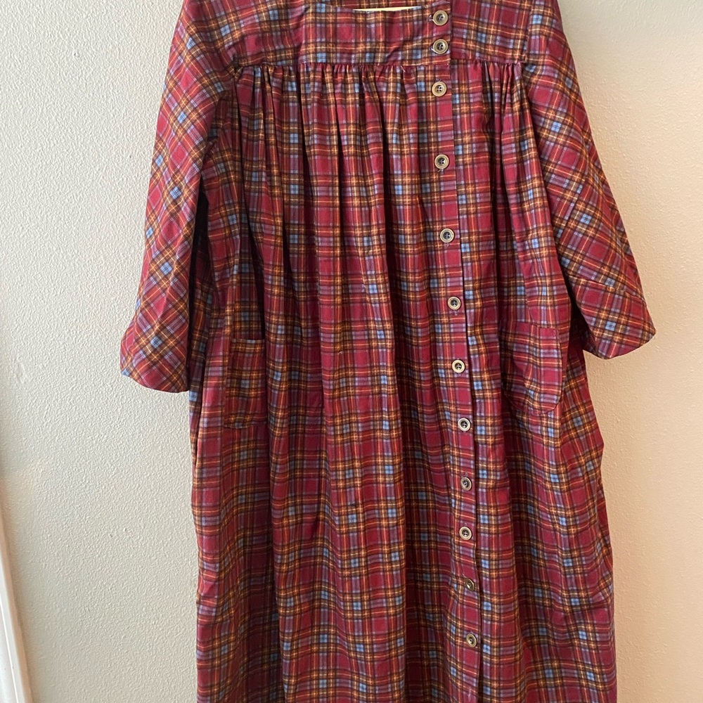 Handmade Merchant & Mills ‘Omilie’ Plaid Button up Dress dress - Picture 6 of 13